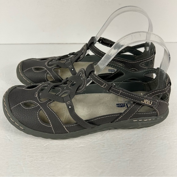 Jambu Women's Black Strappy Sandals with Memory Foam Size 8.5 - Picture 6 of 9